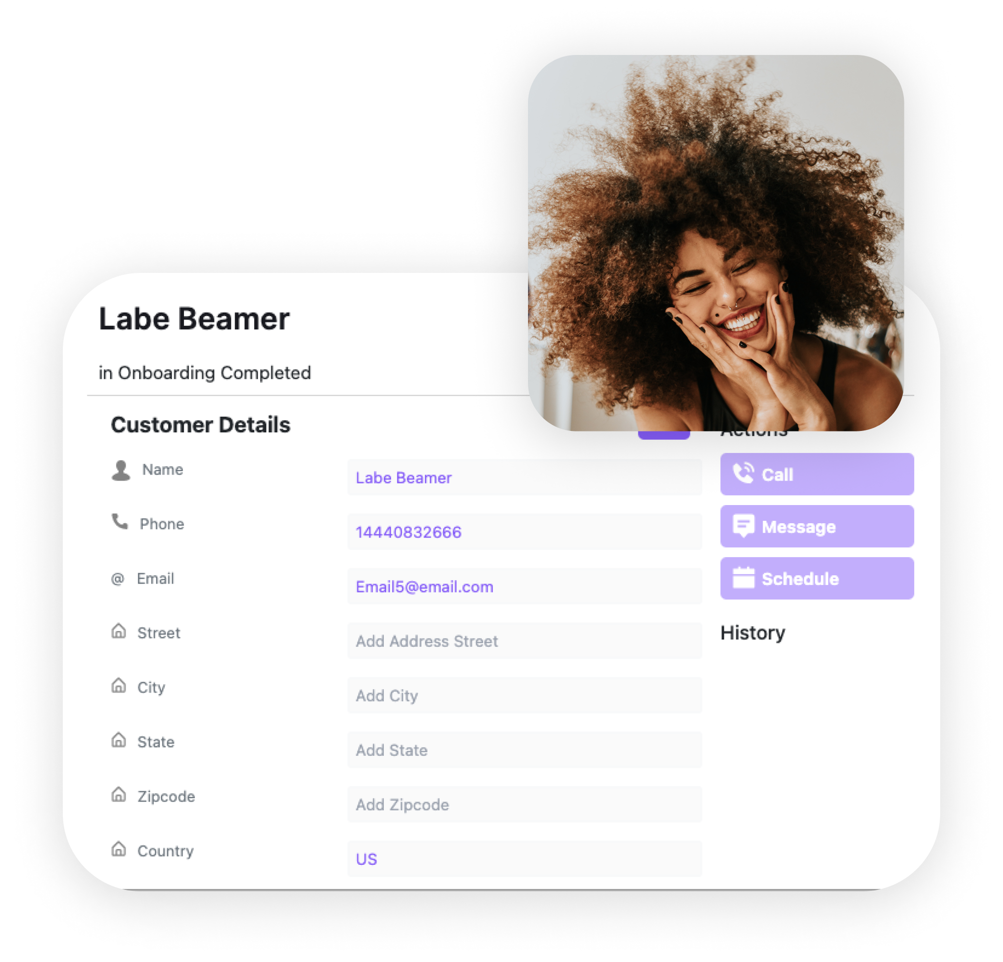 in-built CRM integration